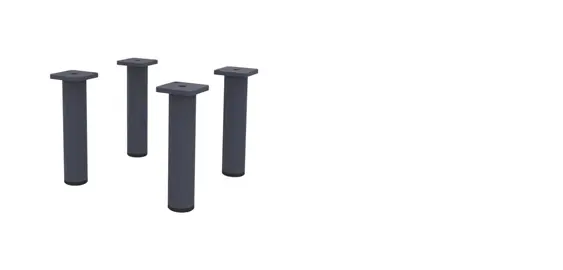 Walrus feet (seating height) GALVA 4 PCS