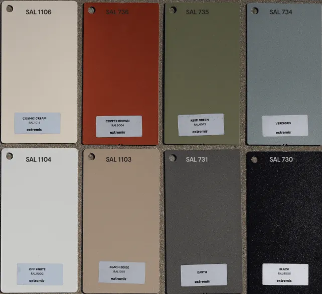 Coated aluminum panel sample, 20 × 10,5 cm