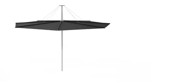 [INI003] Inumbrina shade (High-Tech parasol Stoffs BLACK, Large 380 cm)