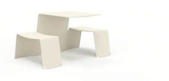 [PIC272] Picnik (Off white (RAL9002), Standaard voetje)