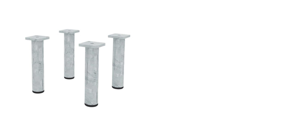 Walrus feet (seating height) Anthracite 4 PCS